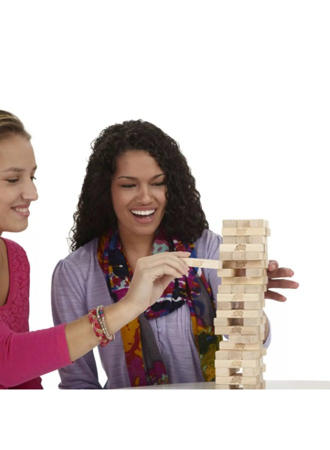 A2120 54-Piece Gaming Classic Jenga Block Stacking Building Set, 1 Or More Players 6+ Years