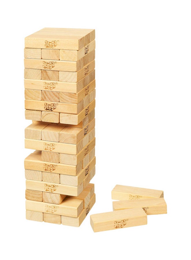 A2120 54-Piece Gaming Classic Jenga Block Stacking Building Set, 1 Or More Players 6+ Years