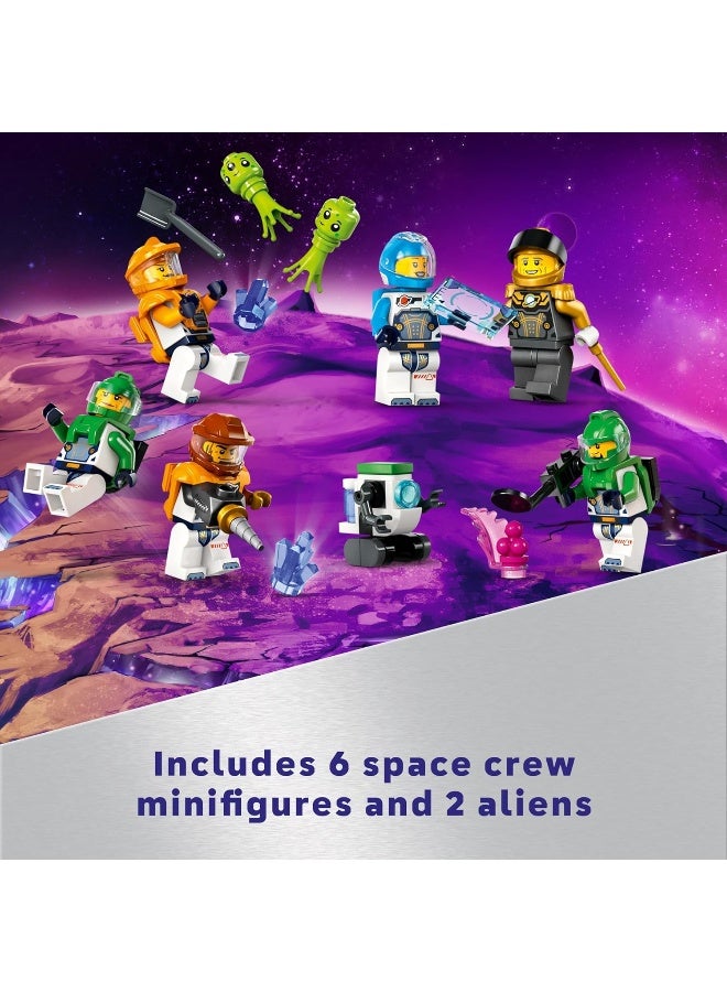 LEGO City Space Base and Rocket Launchpad, Planet Exploration Toy, Building Kit for Creative Role Play, Rocket Ship Toy for Kids Ages 8 Plus, 6 Minifigures, Robot and 2 Alien Action Figures