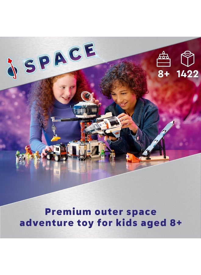 LEGO City Space Base and Rocket Launchpad, Planet Exploration Toy, Building Kit for Creative Role Play, Rocket Ship Toy for Kids Ages 8 Plus, 6 Minifigures, Robot and 2 Alien Action Figures