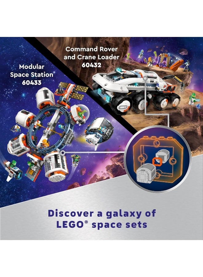 LEGO City Space Base and Rocket Launchpad, Planet Exploration Toy, Building Kit for Creative Role Play, Rocket Ship Toy for Kids Ages 8 Plus, 6 Minifigures, Robot and 2 Alien Action Figures