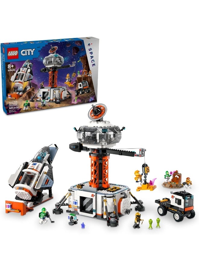 LEGO City Space Base and Rocket Launchpad, Planet Exploration Toy, Building Kit for Creative Role Play, Rocket Ship Toy for Kids Ages 8 Plus, 6 Minifigures, Robot and 2 Alien Action Figures