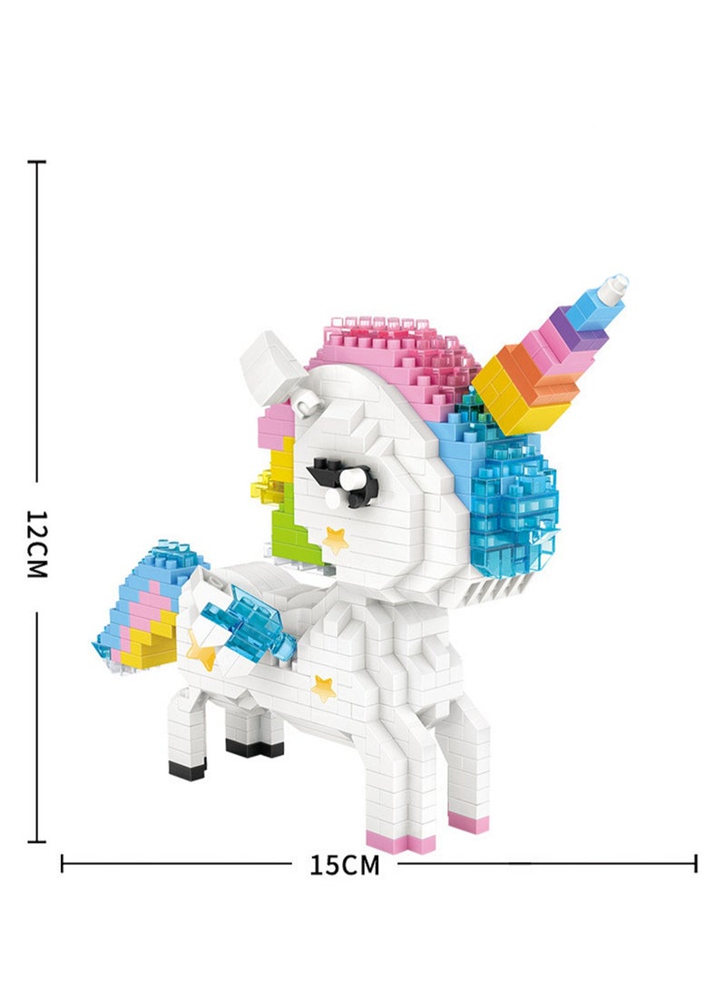 640pcs Colorful Horse Model Set Building Blocks Leisure Decompression Assembly Toys Children Adult Home Decorations