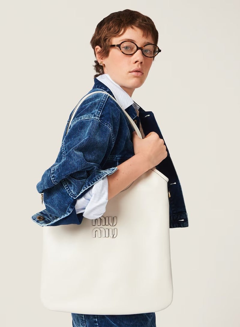 MIU IVY leather tote bag shoulder