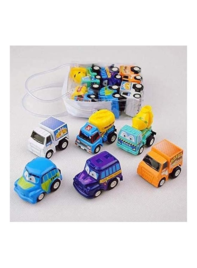 6-Piece Pull Back Car Multicolour