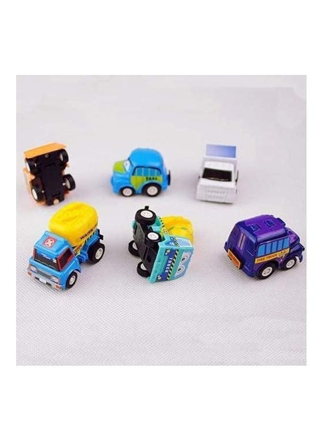 6-Piece Pull Back Car Multicolour