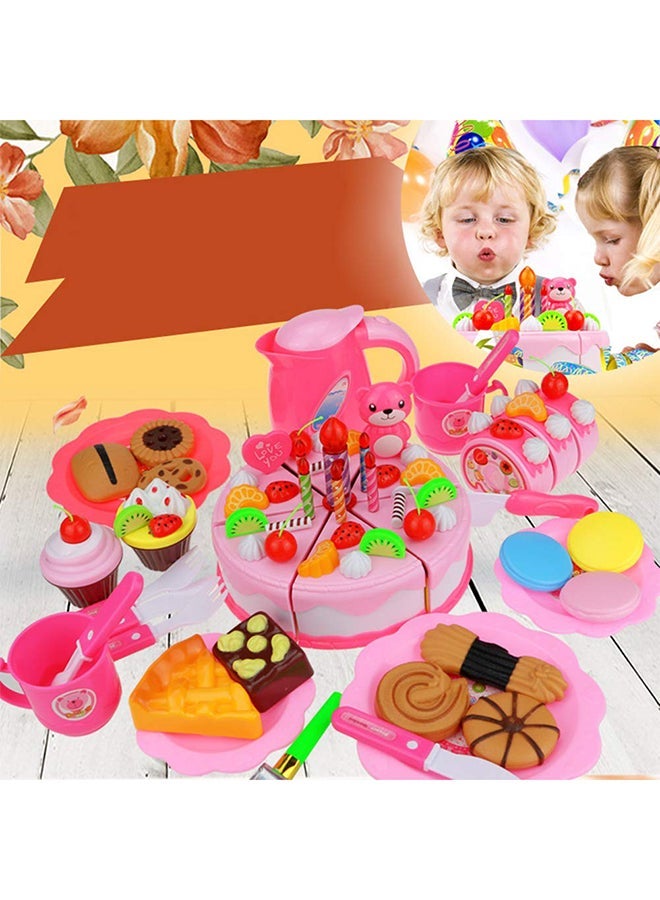 80-Piece Cutting Birthday Cake Kitchen Pretend Play Toy