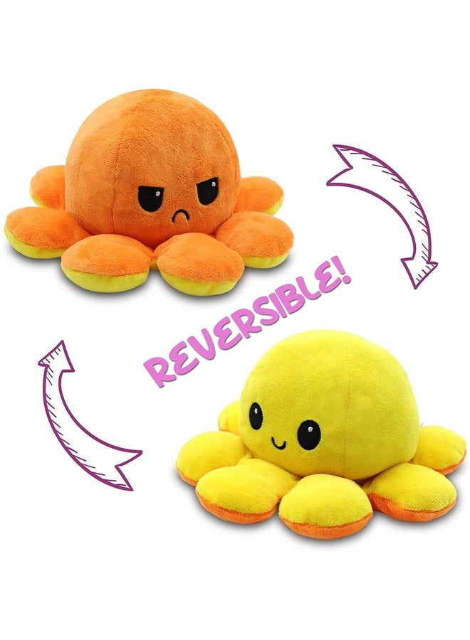 Cute and Adorable Reversible Both Side Different Expression Octopus Plush Toy (20cm)