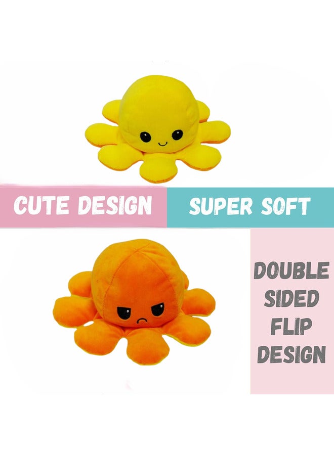 Cute and Adorable Reversible Both Side Different Expression Octopus Plush Toy (20cm)