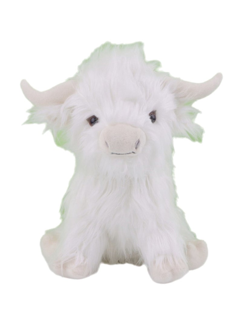 25 CM Cute Yak Plush Doll Soft Stuffed Toys For Boys And Girls Gift (White)