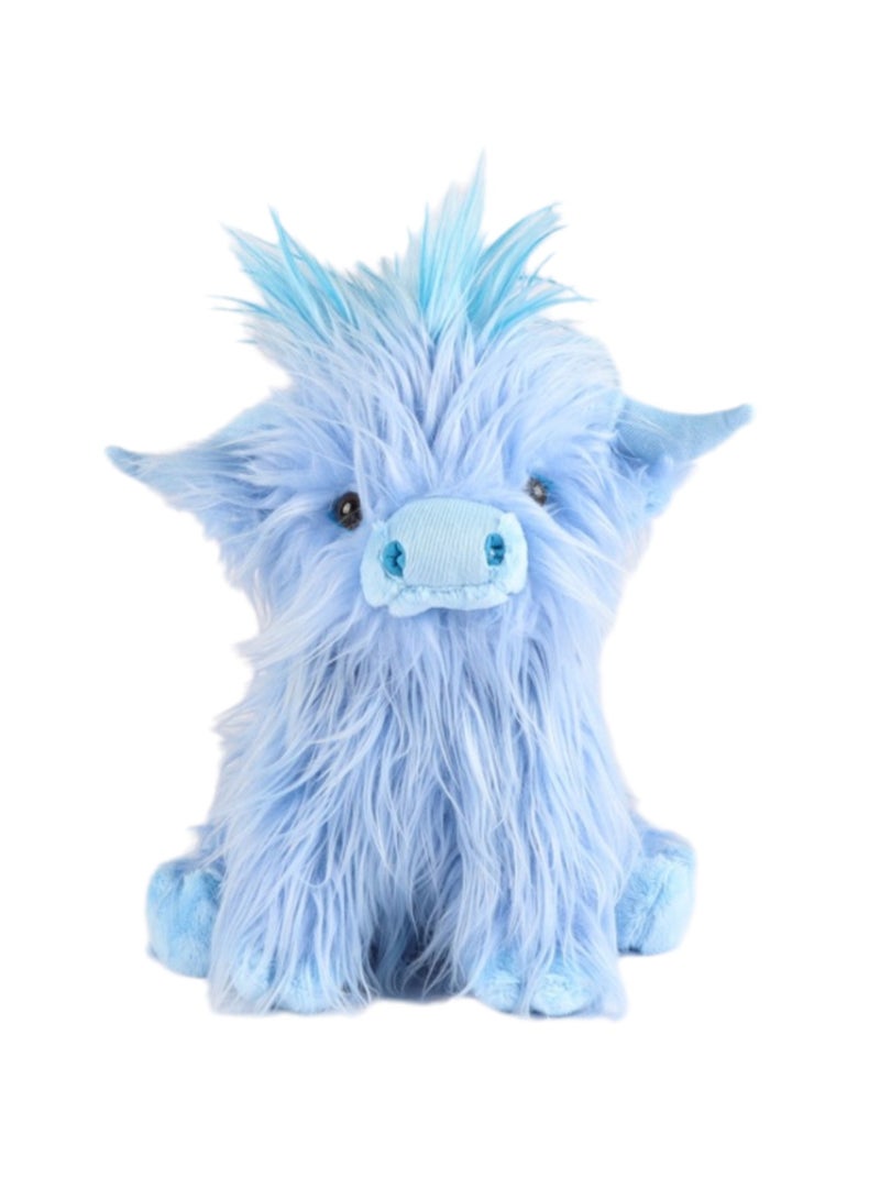 25 CM Cute Yak Plush Doll Soft Stuffed Toys For Boys And Girls Gift (Blue)