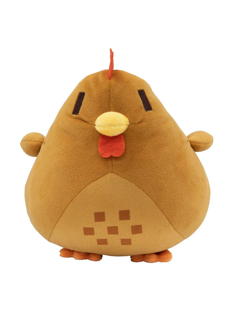 20 CM Cute Chicken Plush Doll Same Style As The Game Soft Stuffed Toys For Boys And Girls Gift (Brown)