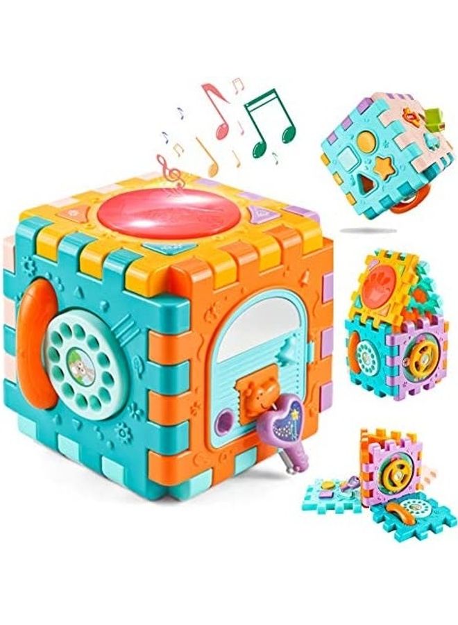 6 In 1 Toys Drum Set For Sort And Discover Activity Cube