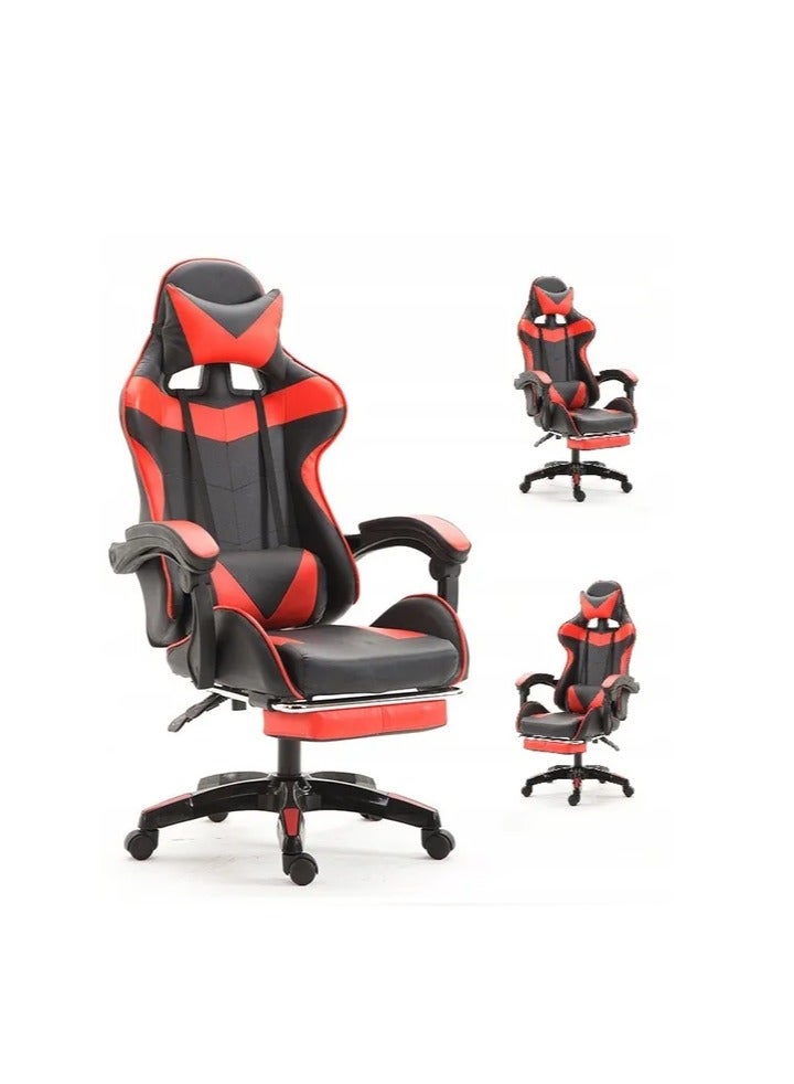 Gaming Chair with Pocket Spring Cushion, Ergonomic Computer Chair High Back, Reclining Game Chair Pu Leather