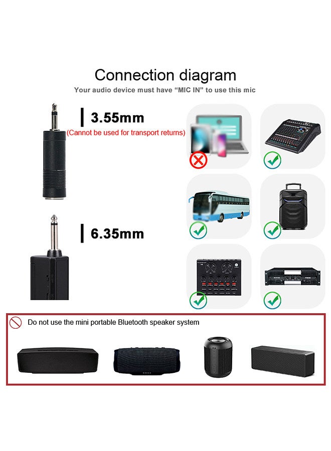 Multifunctional Dual Channel Wireless Microphone Cordless Handheld Mic LCD Display Professional Microphone Set