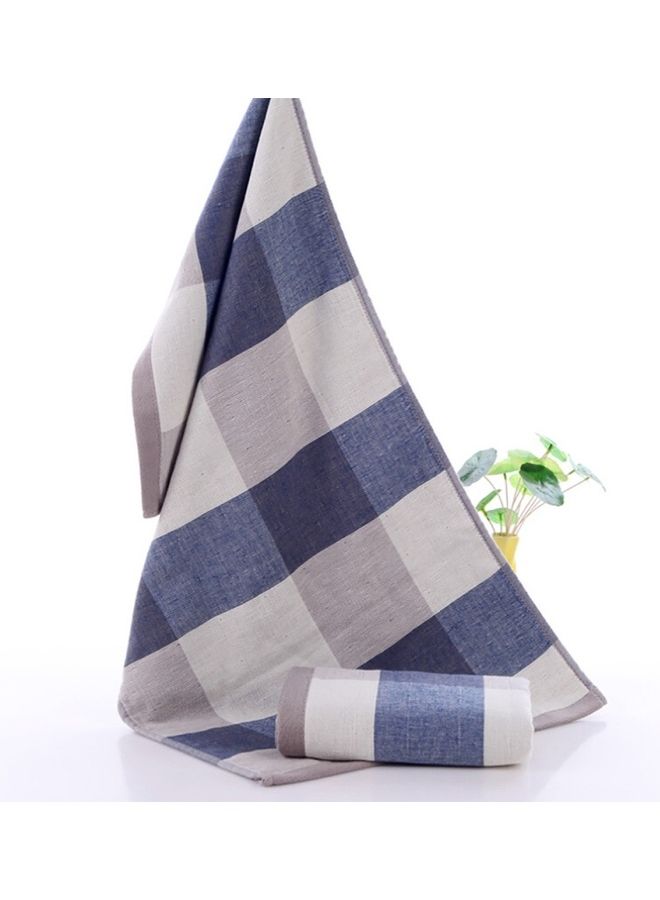 32-Piece Large Pure Cotton Bath Towel Gray/Blue 20X10X10cm