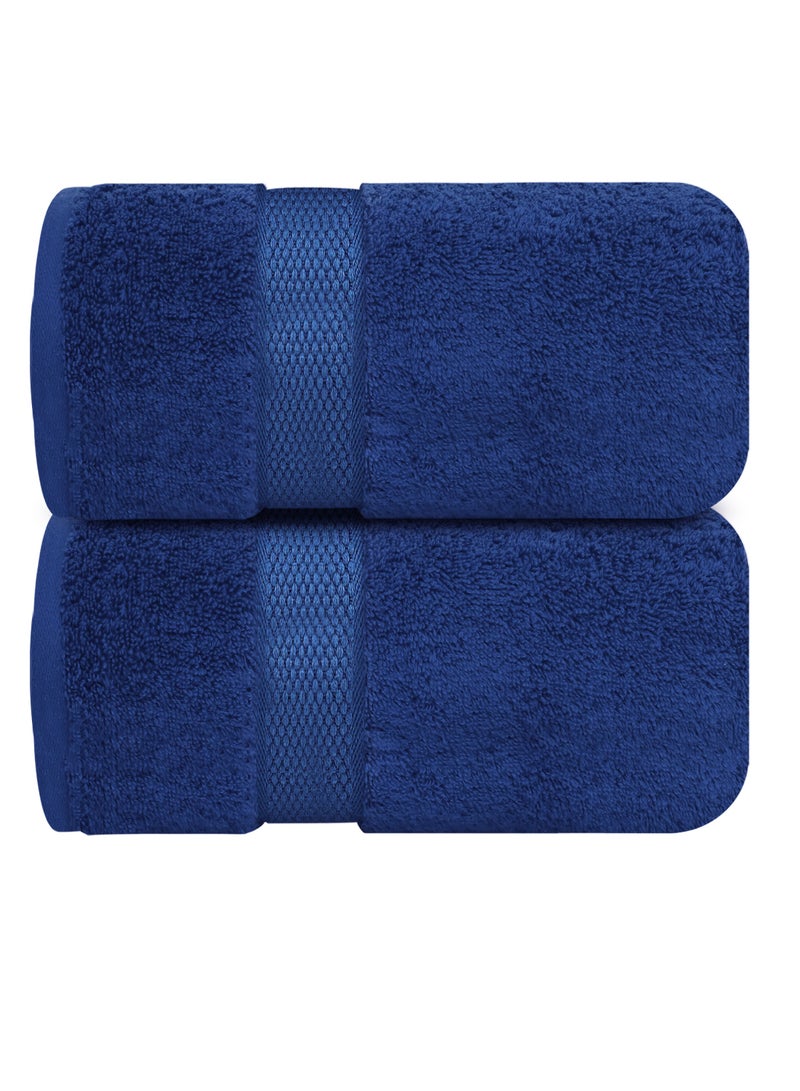 Premium Blue Bath Sheets – Pack of 2, 90cm x 180cm Large Bath Sheet Towel - 100% Cotton Ultra Soft and Absorbent Oversized Towels for Bathroom, Hotel & Spa Quality Towel by Infinitee Xclusives