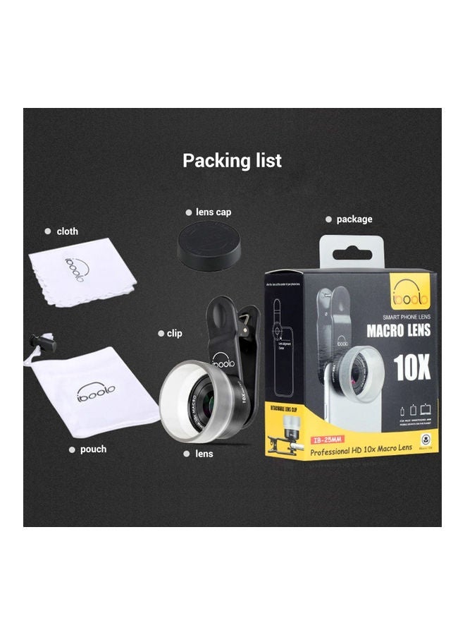 Professional Hd 10 X Macro Lens Black/White