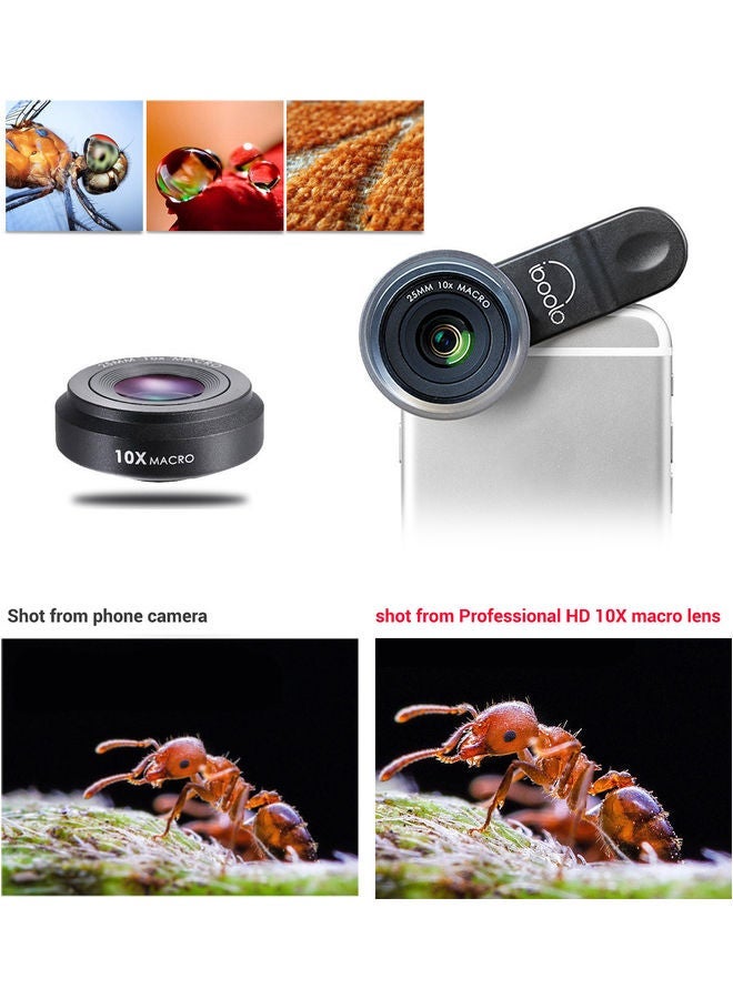 Professional Hd 10 X Macro Lens Black/White