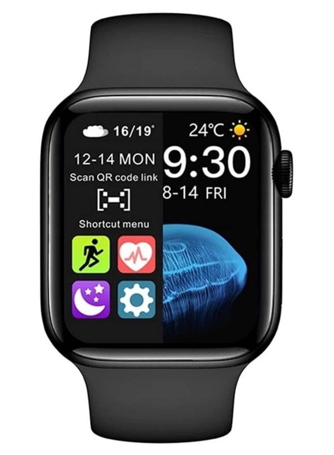 HW22 Plus Smartwatch New Edition 1.75 Touchscreen, IP67 Waterproof with Weather, Sleep Monitor, Find My Phone, Alarm, Pedometer-Black