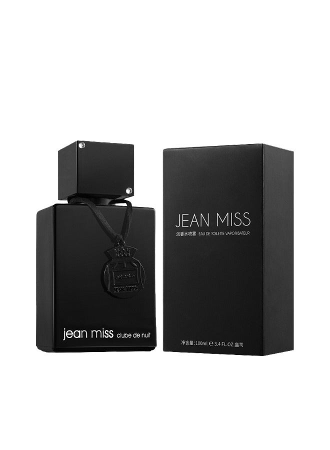 JEAN MISS Men's Black Knight Eau de Parfum 100ml – Classic Woody Fragrance, Long-Lasting Scent, Custom Elegant Packaging Perfume