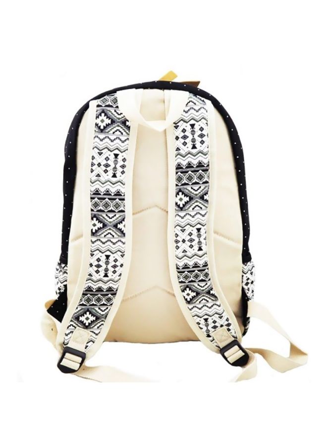 Vintage Style Backpack Black/White