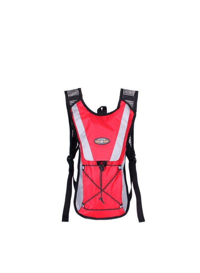 Solid Outdoor Hiking Backpack Red/White