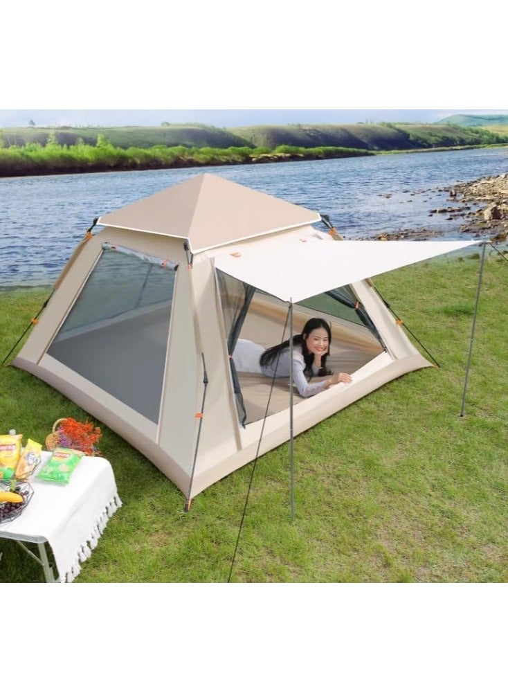 Camping Tent - 4-6 Person Family Tent | Instant Set-Up, Waterproof & Windproof Pop-Up Tent with Carry Bag