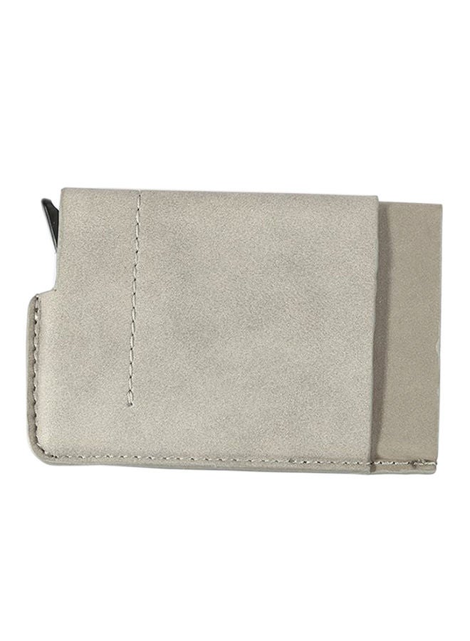 Multifunctional Leather Wallet Grey