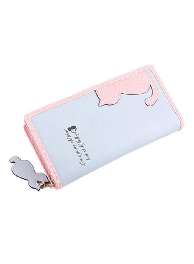 Applique Wallet Blue/Pink