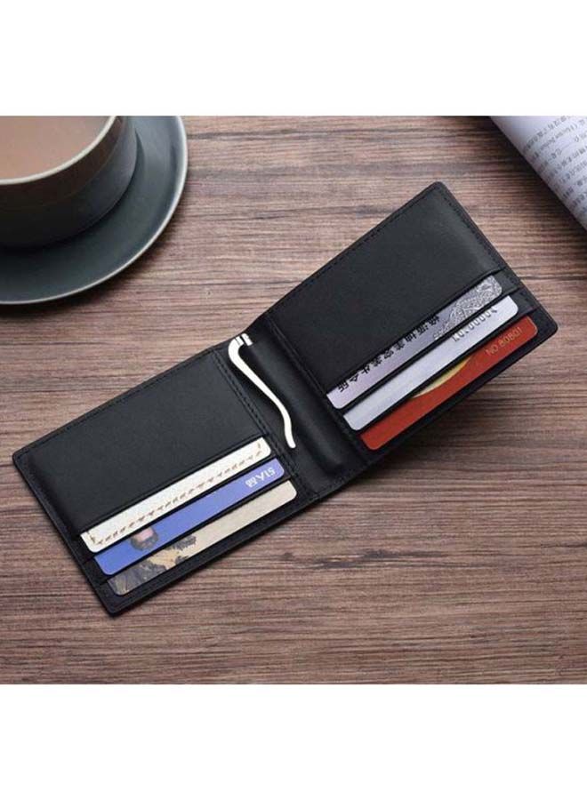 Bi-Fold Leather Men's Wallet Black