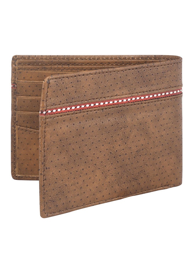 Mayhen Bi-Fold Wallet Tan/Red