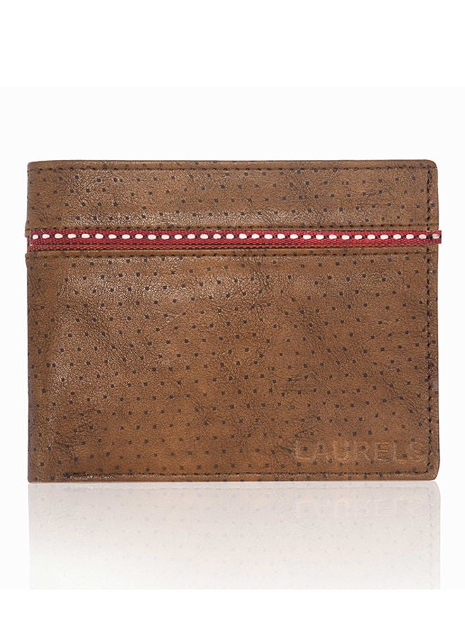 Mayhen Bi-Fold Wallet Tan/Red