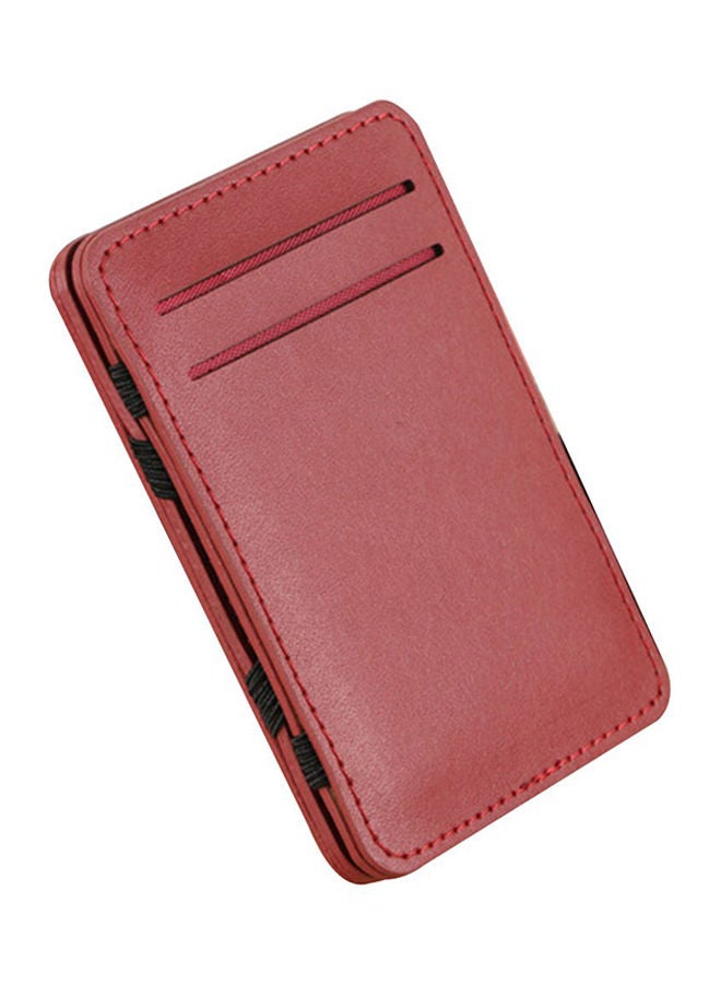 Money Clip And ID Card Holder Red