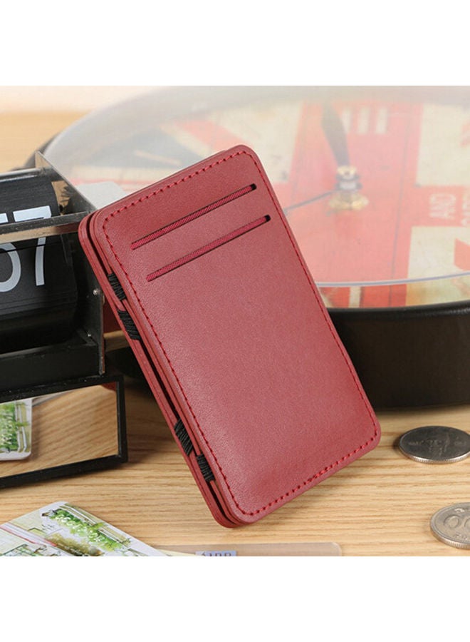 Money Clip And ID Card Holder Red