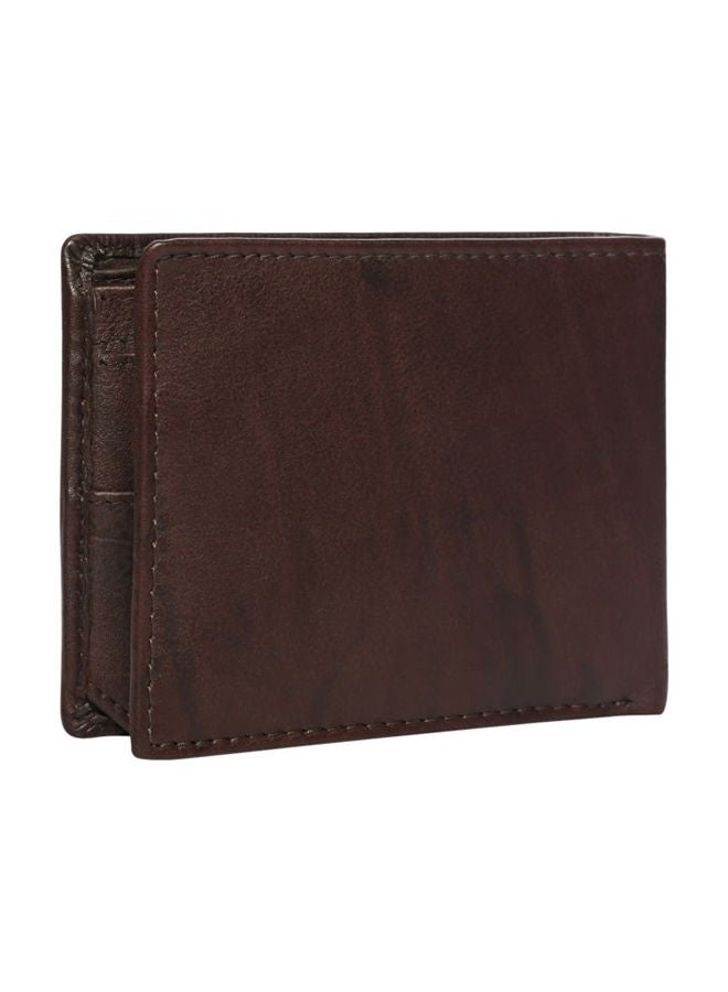 Genuine Leather Designer Wallet Brown