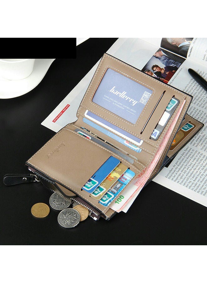 PU Leather Credit Card Holder Brown