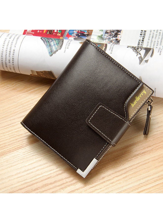 PU Leather Credit Card Holder Brown