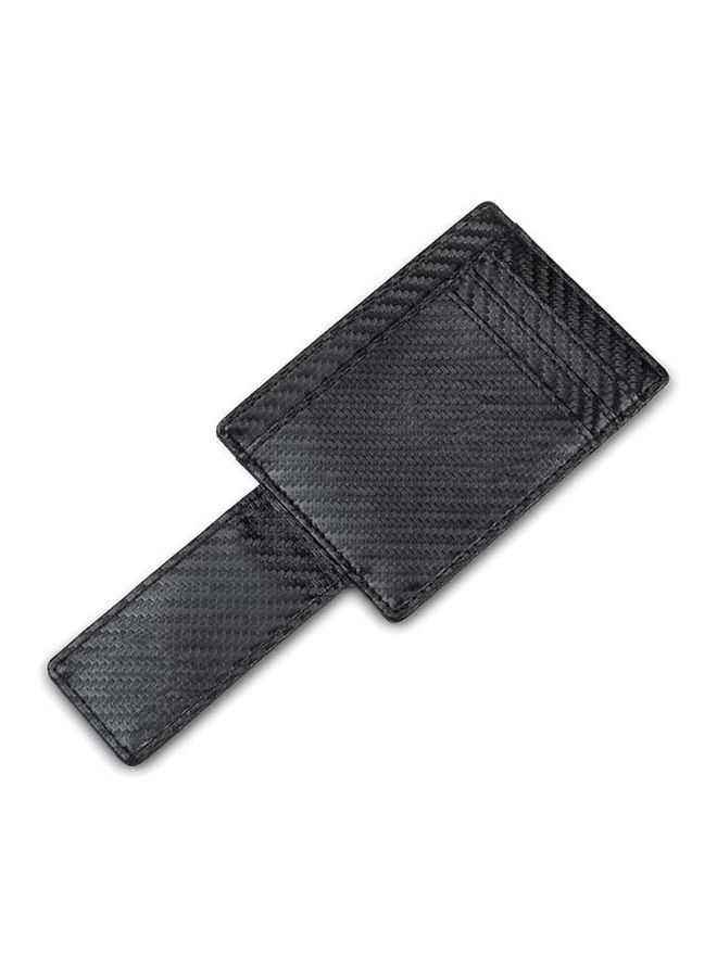 RFID Leather Clip Men Wallet Black