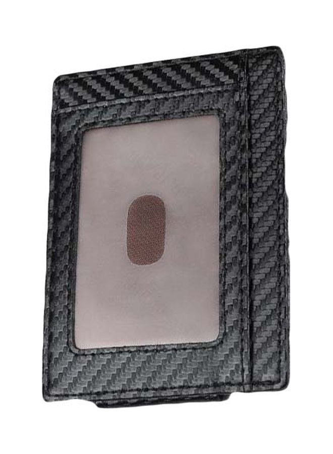 RFID Leather Clip Men Wallet Black