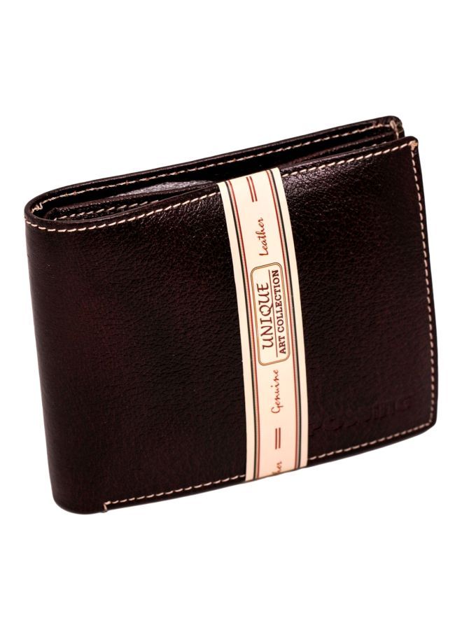 Leather Bi-Fold Wallet Brown