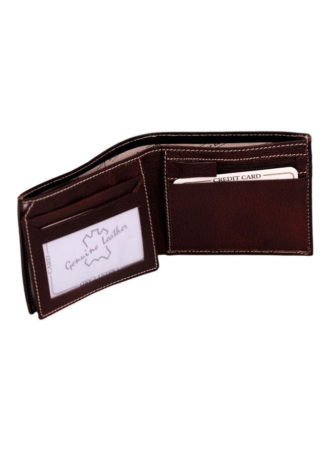 Leather Bi-Fold Wallet Brown