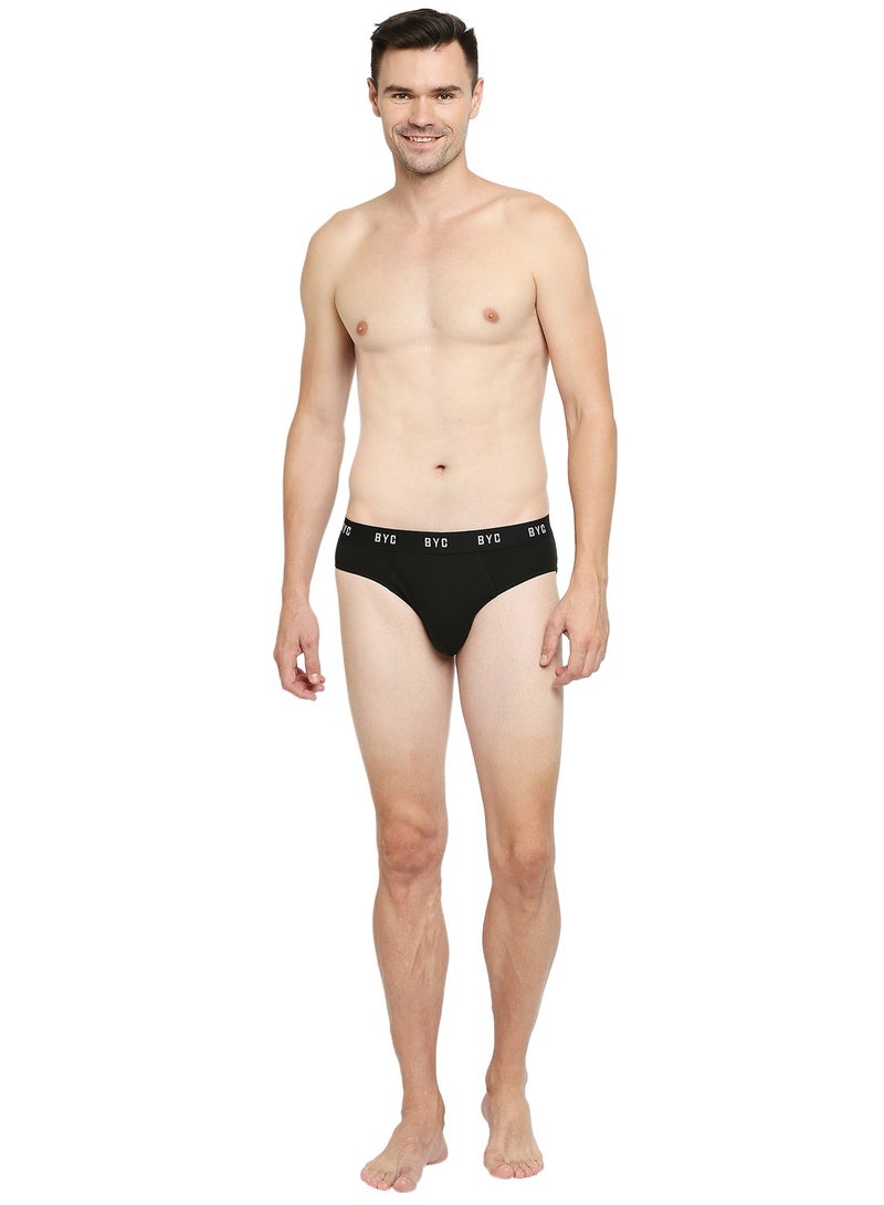 MEN'S COTTON BRIEF (PACK OF 3) - BLACK