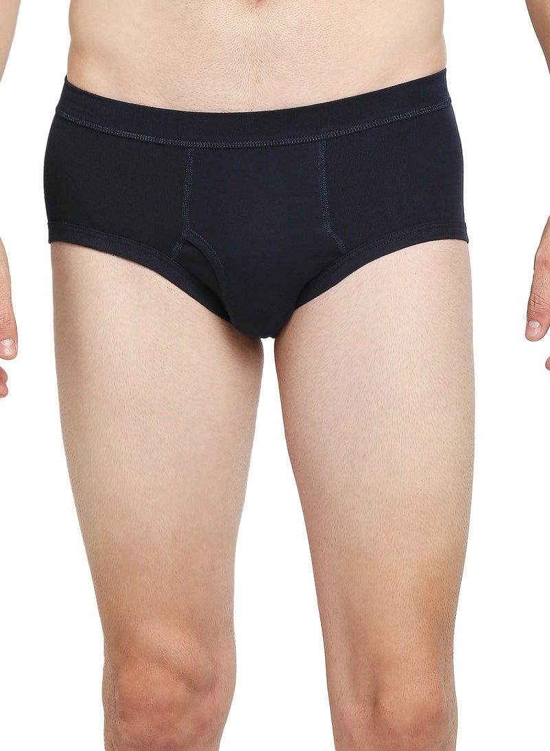 MEN'S COTTON BRIEF (PACK OF 3) - NAVY BLUE