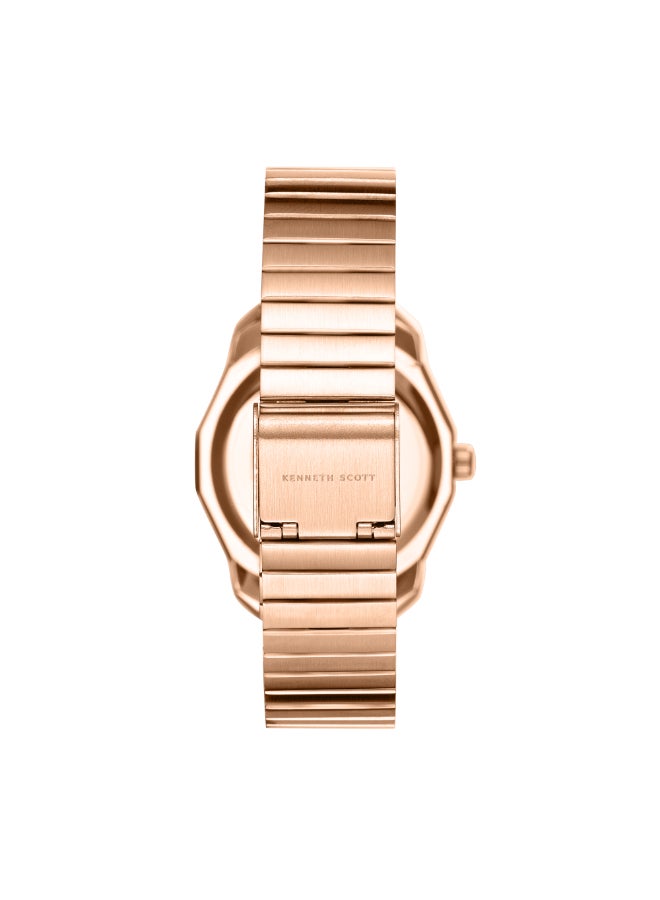 Women's Watch, Analog Display and Stainless Steel Strap - K24505-RBKW, Rose Gold