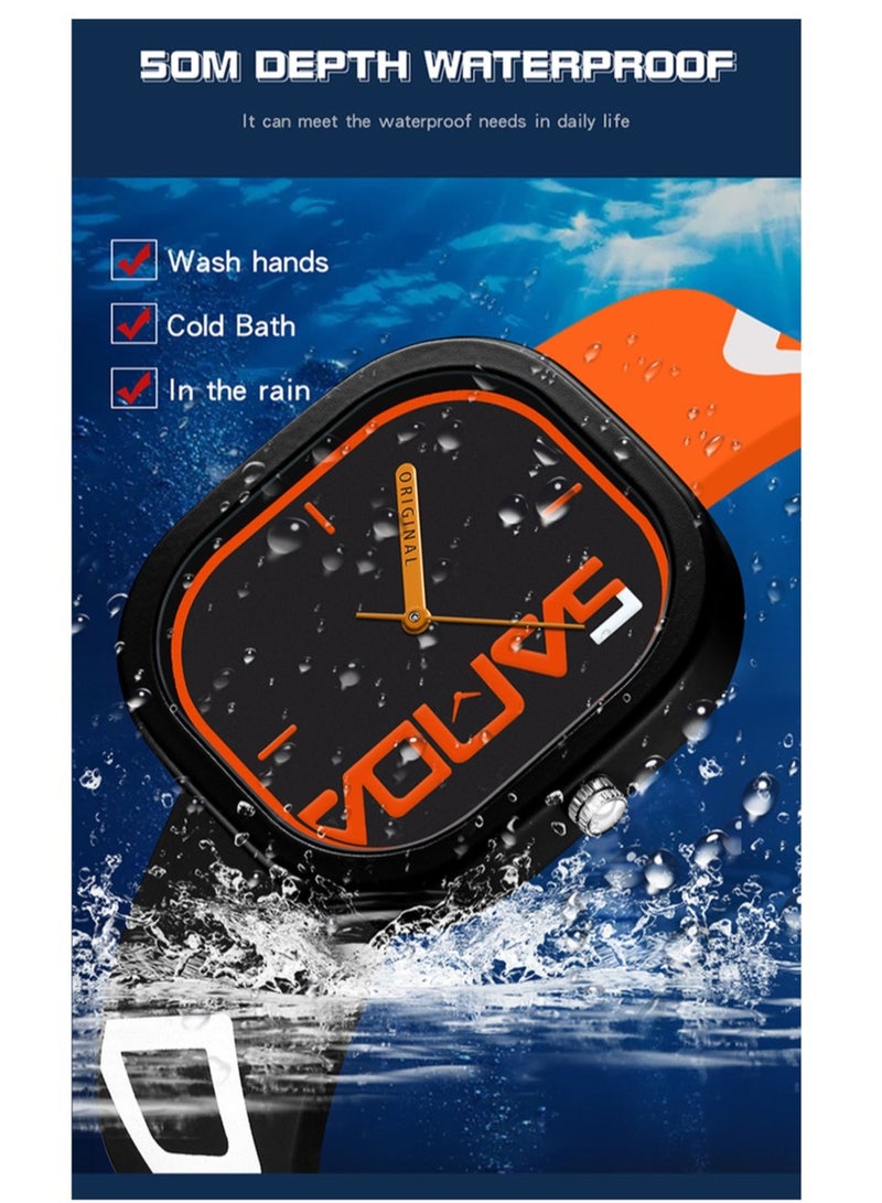 Teenage Male And Female Students Simple Personalized Sports Waterproof Quartz Watch