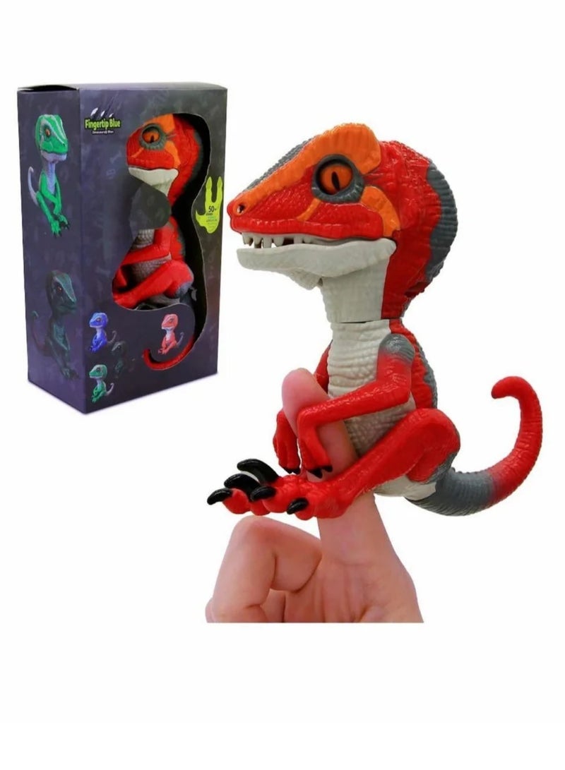 Dinosaur Toy Untamed T-Rex, Interactive Collectible Dinosaur Fingerlings Mini Gifts, for Birthday Gifts Boys Girls (Red)