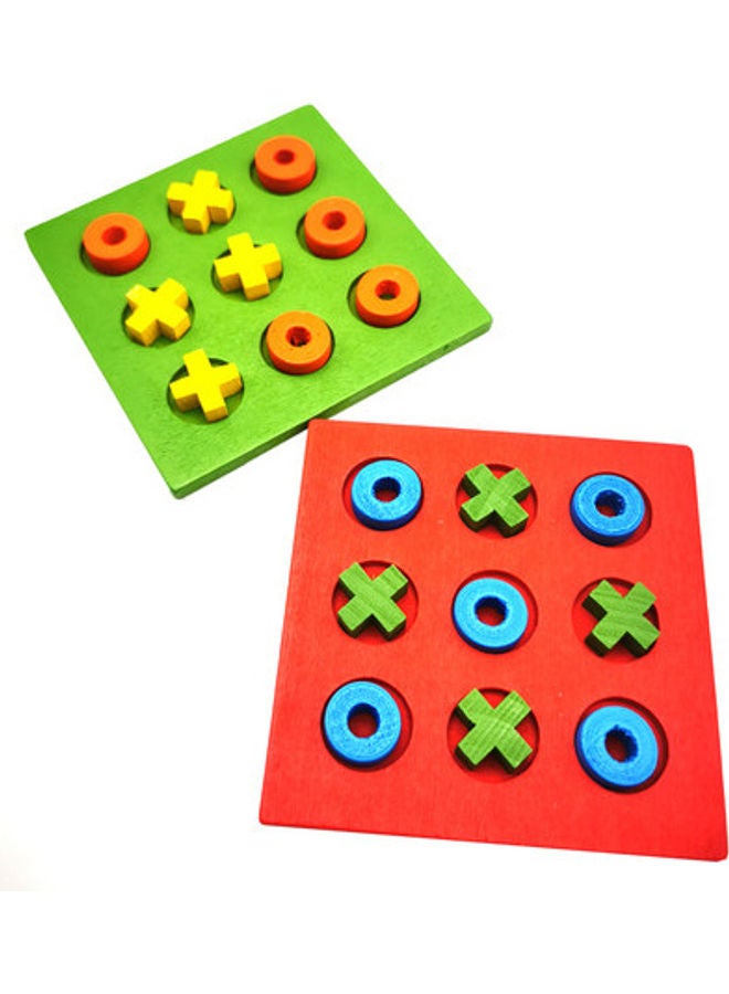 Pack Of 2  Tic Tac Toe Puzzle Board Game  Toy