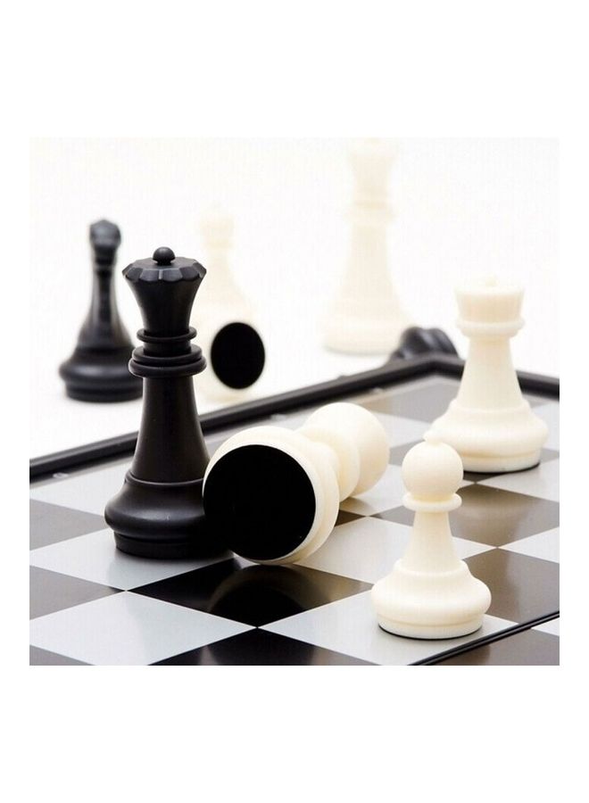 Magnetic Folding Chess Game - Black/White 25cm