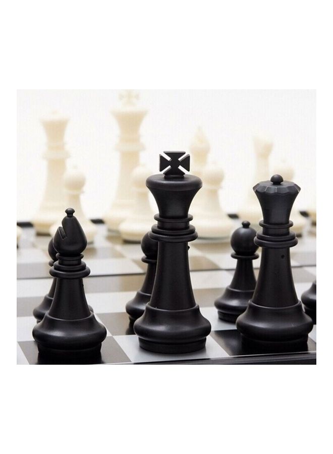 Magnetic Folding Chess Game - Black/White 25cm